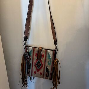 Western Patterned Crossbody Bag